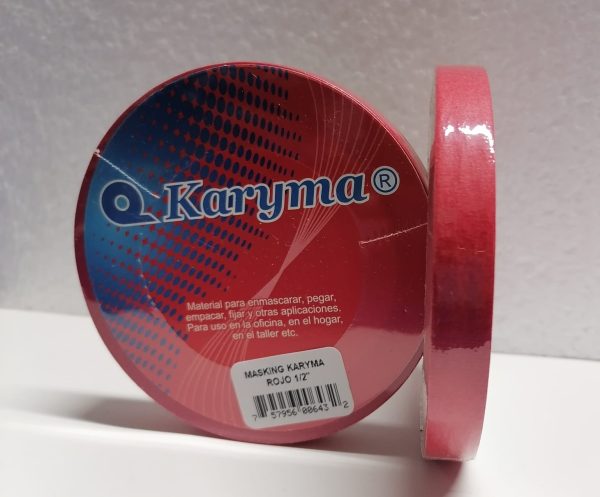 1/2R. Masking Tape De 1/2″ Karyma Rojo 12mm X 25 Mts. (96)