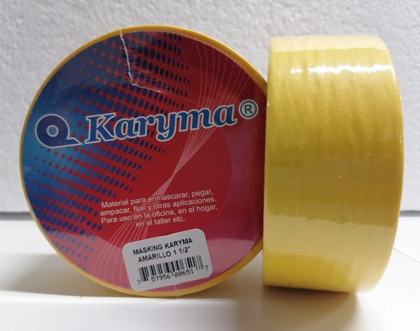 112AM. Masking Tape De 1.5″ Karyma Amarillo 36mm X 25 Mts. (32)