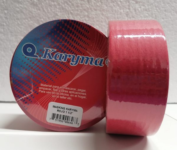 112R. Masking Tape De 1.5″ Karyma Rojo 36mm X 25 Mts. (32)