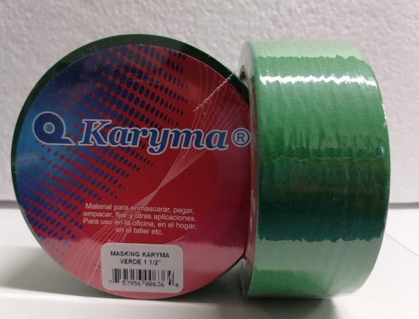 112V. Masking Tape De 1.5″ Karyma Verde 36mm X 25 Mts. (32)