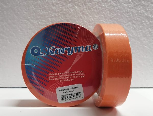1NA.Masking Tape De 1″ Karyma Naranja 24mm X 25 Mts. (48)