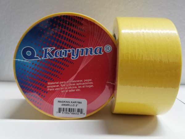 2AMA. Masking Tape De 2″ Karyma Amarillo 48mm X 25 Mts. (24)