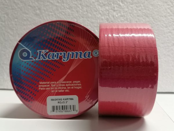 2RO. Masking Tape De 2″ Karyma Rojo 48mm X 25 Mts. (24)