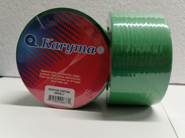 2VE. Masking Tape De 2″ Karyma Verde 48mm X 25 Mts. (24)