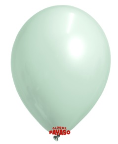 2432. Globo No.12 Verde Menta Macarrón Payaso (50 uds)