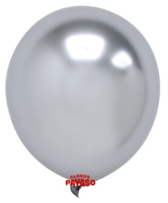 8433. Globo No. 5 Chrome Plateado (Platinum Plata) Payaso (50uds)